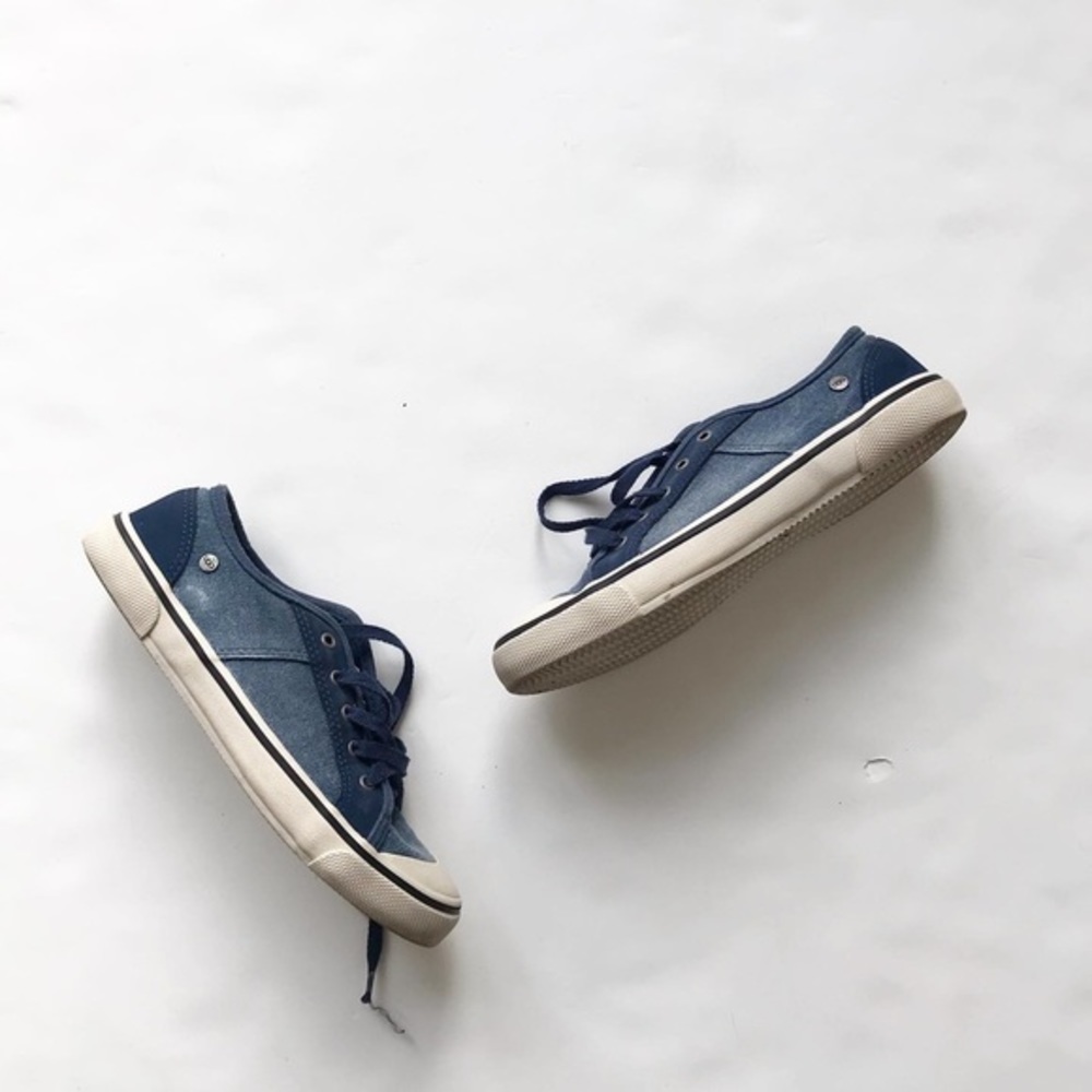 UGG blue lace up sneakers EUC size 3 youth